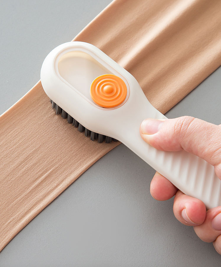 Cepillo para zapatos multifuncional, cepillo automático para ropa con relleno de líquido, tipo empuje para el hogar, cepillo para lavar ropa, cepillo para limpiar zapatos