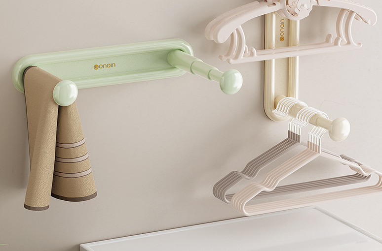 Perchero de almacenamiento, perchero retráctil de pared para el hogar sin perforaciones, perchas de pared, percheros de almacenamiento