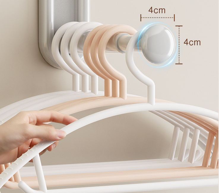 Perchero de almacenamiento, perchero retráctil de pared para el hogar sin perforaciones, perchas de pared, percheros de almacenamiento