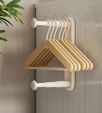 Perchero de almacenamiento, perchero retráctil de pared para el hogar sin perforaciones, perchas de pared, percheros de almacenamiento