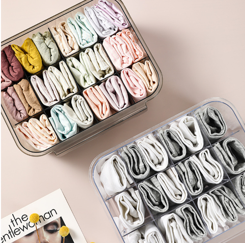 Drawer underwear organizer, socks and underwear storage, paste box, put underwear compartment, closet home organization