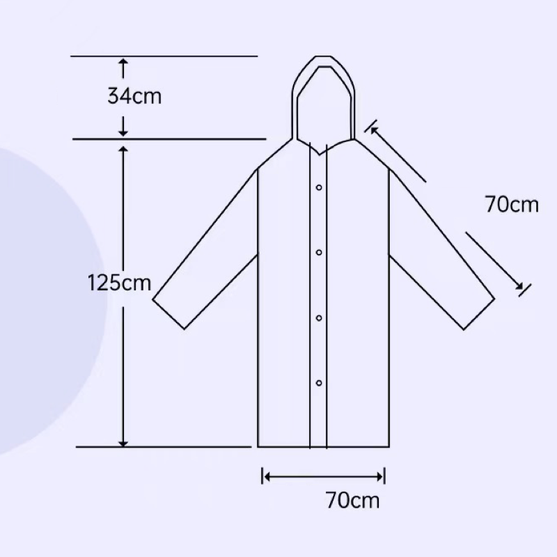 Chubasquero de EVA, reutilizable, esencial para caminatas y viajes al aire libre, fácil de guardar（2pz）