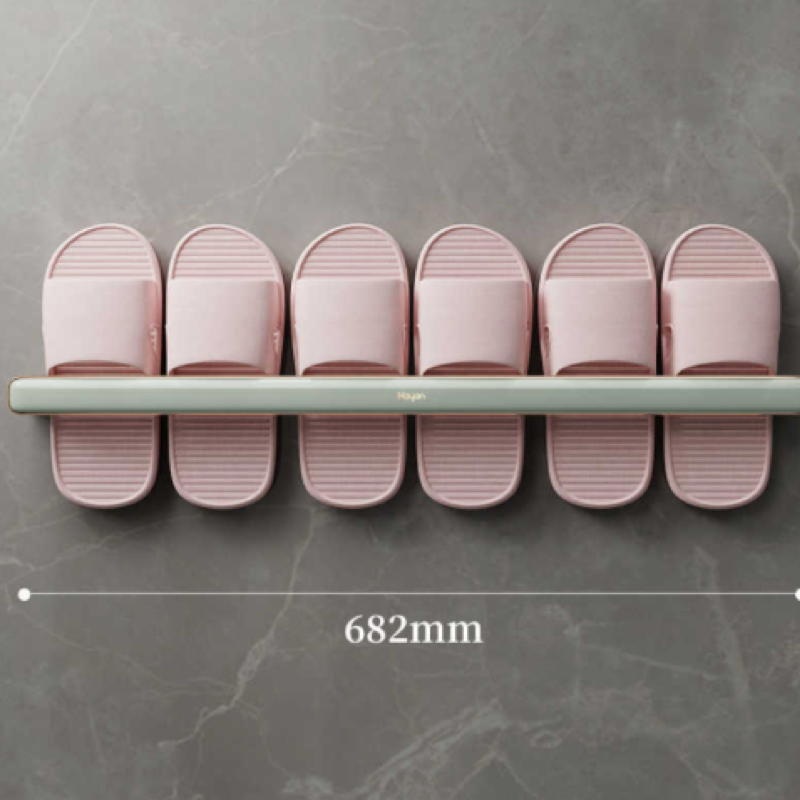 Wall-mounted slipper rack, punch-free slipper drain rack, multi-functional towel rack, home storage