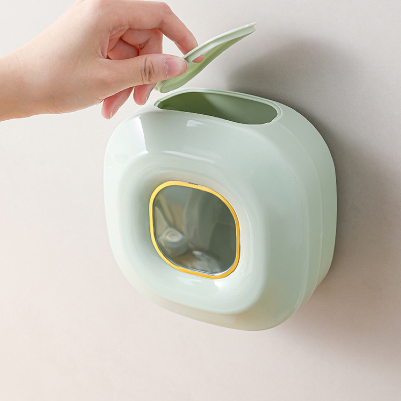 Organizador de fundas de film transparente desechable, extraíble, para montar en la pared, para el hogar y la cocina, sin perforaciones